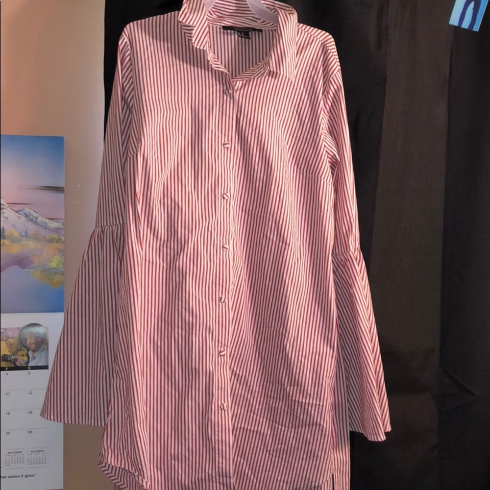 Striped long sleeve dress